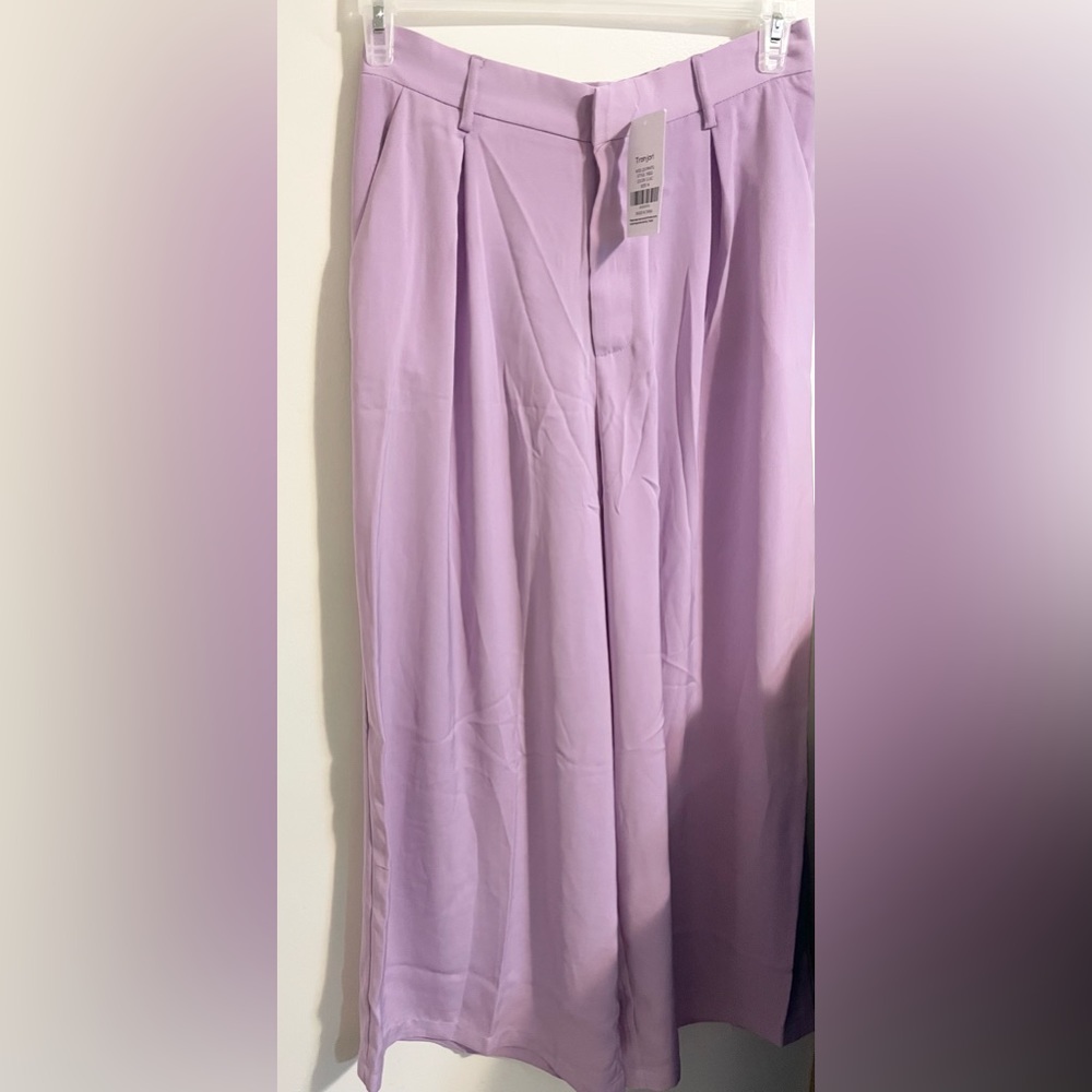 Sz US M Tronjori Wide-Leg Women's Pants Lilac Tronjori Women High Waist Casual - Picture 6 of 10
